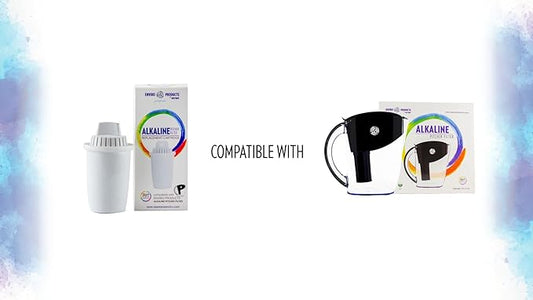 New Wave Enviro Alkaline Pitcher Replacement Cartridge 3 Pack, 80 Gallon Filter Life per Cartridge, Easy Installation, White