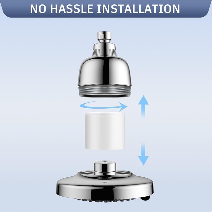 FEELSO 2 Pack Multi-Stage Shower Filter Replacement Cartridge, Water Softener Filters for Hard Water Remove Chlorine and Harmful Substances