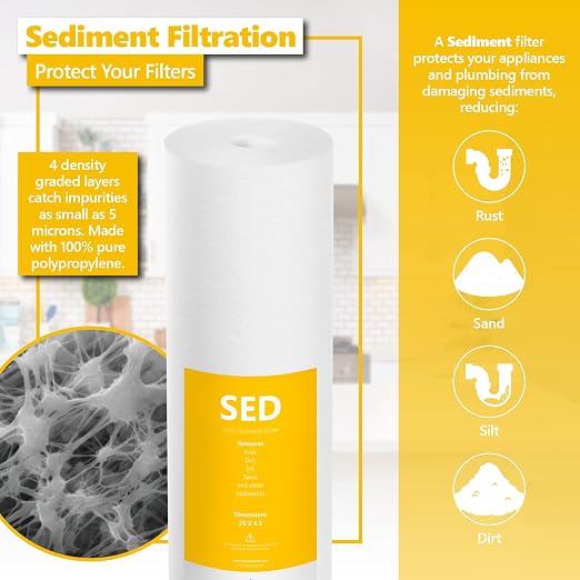 Express Water Heavy Metal Anti-Scale Whole House Water Filter – 3 Stage Whole House Water Filtration System & Express Water Whole House Heavy Metal Water Filter Set