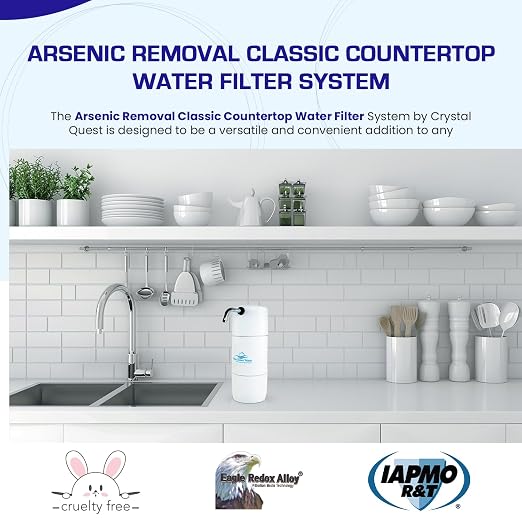 Arsenic Removal | Classic Countertop Water Filter System | White | Crystal Quest