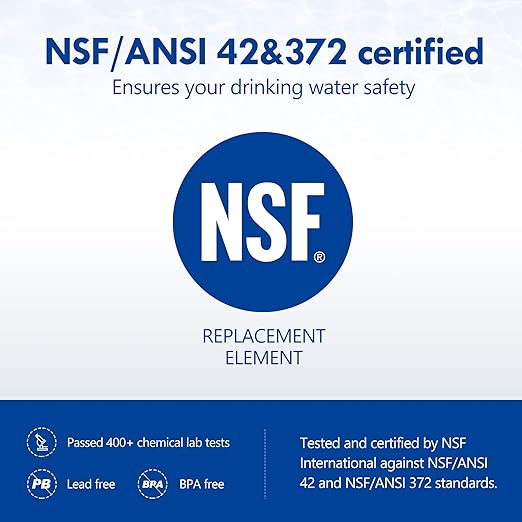 VORTOPT NSF Certified Replacement for T1-ACF/T2-ACF/T6-CTO Faucet Water, 3-6 Months Lifetime, Reduces Chlorine, Taste and Odor T1/T2 T6-CTO Filter(Pack of 3)