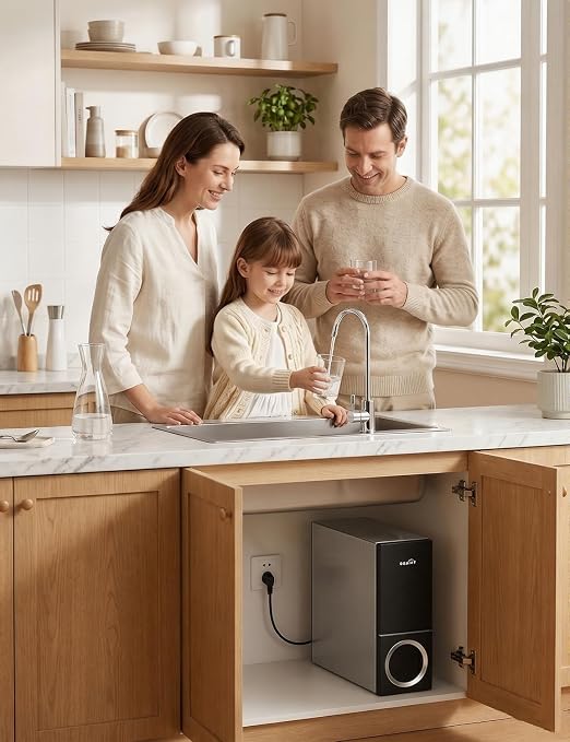 600 GPD Tankless Reverse Osmosis System, 7-Stage Under-Sink Water Filter, TDS Dispaly and Filter Life Reminder, 2:1 Pure-to-Drain, Plug-in for Home, Kitchen, and RV