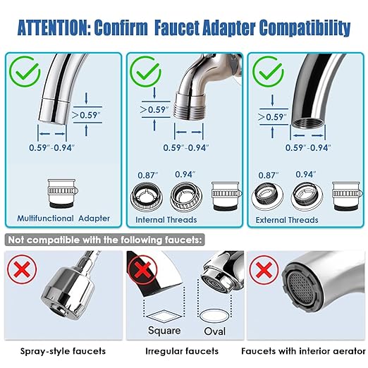 Vortopt Faucet Filter,NSF Certified,400 Gallon High Efficiency Water Purification System,Fast 99% Chlorine,Odor Removal with 1 Water Filter(T1-Black)