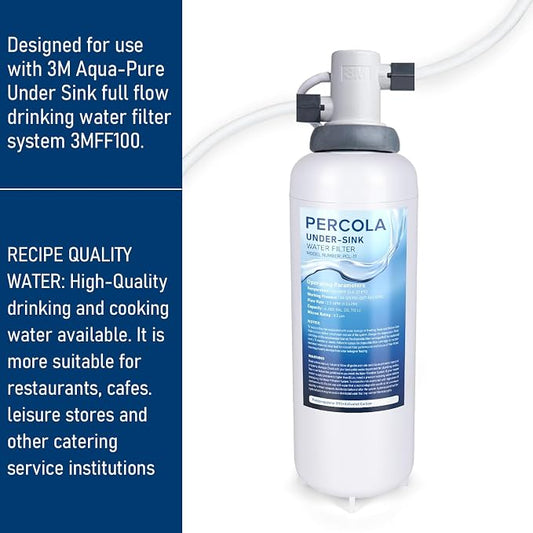 3MFF101 Under Sink Water Filter, 1-Pack | Replacement for Under Sink Full Flow Filtration System 3MFF100, 70020249663 6,000 Gallons