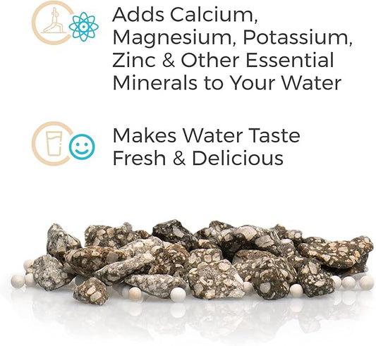 Santevia Mineral Stones Replacement | Adds Healthy Minerals & Alkalinity | Improves Water Taste | Lasts 2 Years