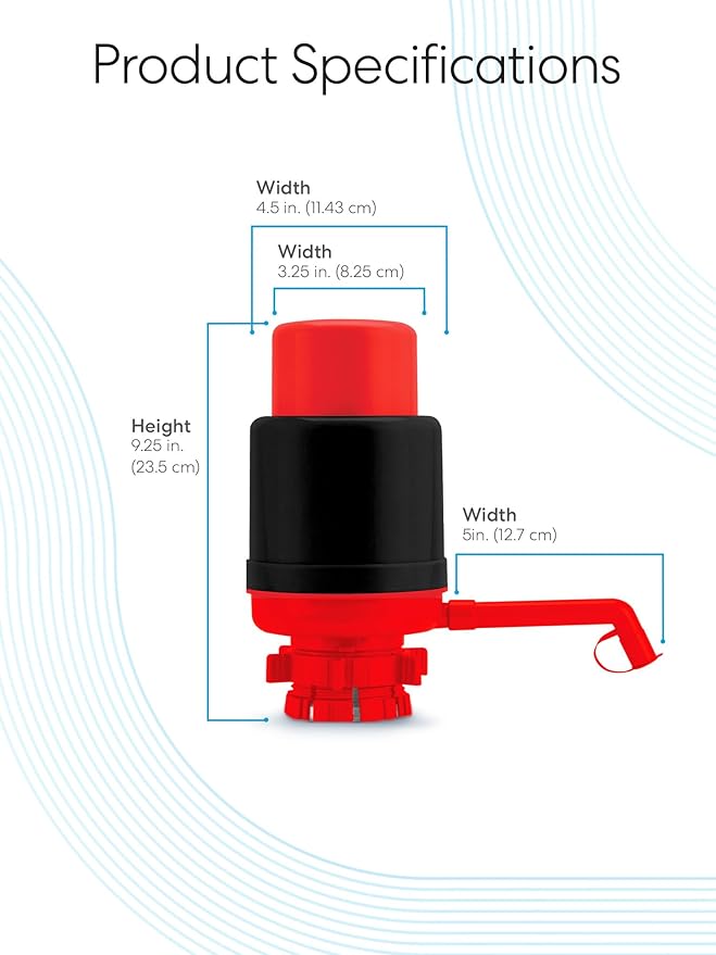 Brio Universal Manual Drinking Water Pump (Red/Black)