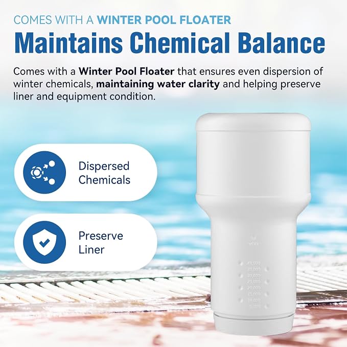 Pool Closing Kit for Above & In-Ground Pools – Winterizing Chemicals for Clean, Clear Water, Prevents Pool Algae Growth-Up to 15,000 Gallons
