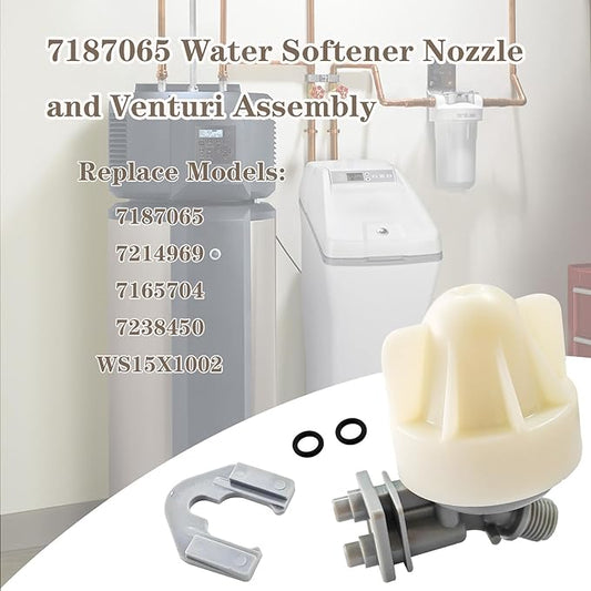 7187065 7253808 Water Softener Nozzle and Venturi Assembly Replaces 7187065, 7214969, 7165704, 7238450 and WS15X10027