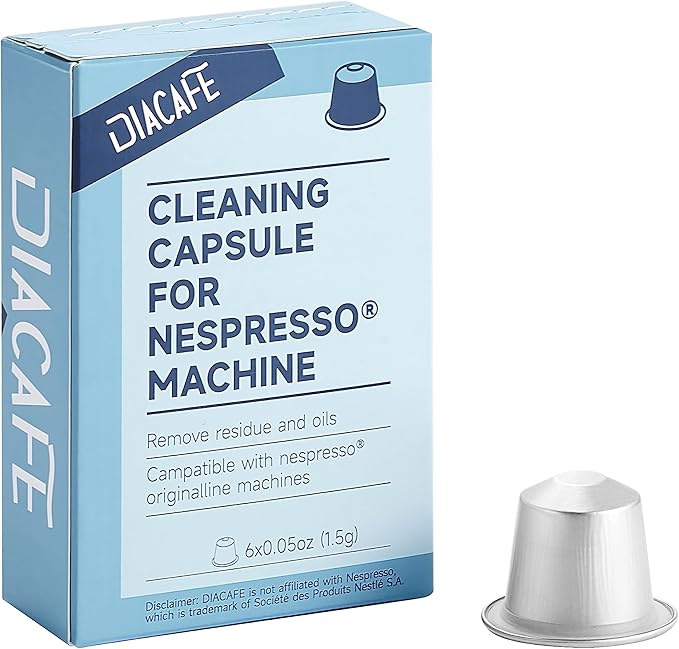 Cleaning Capsule Compatible with Nespresso Machine, 6ct Cleaning Pods for Nespresso Originaline coffee machine, Descaling solution