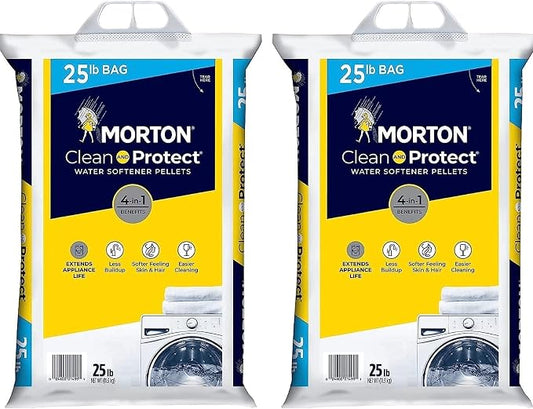 Morton Salt Water Softener Pellets, Clean & Protect, 19 Lb