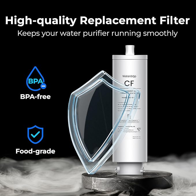 Waterdrop ๐๐-๐๐
Filter, Replacement for Waterdrop ๐๐ Countertop Reverse Osmosis Hot and Cold water Dispenser, 6-month Lifetime