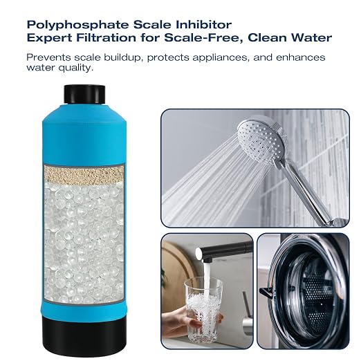 H&G Lifestyles Whole House Water Descaler Water Filter, Saltless Water Softener for Whole Home,Anti Scaler Buildup,Remove Heavy Metal Odor.700,000 Gallons