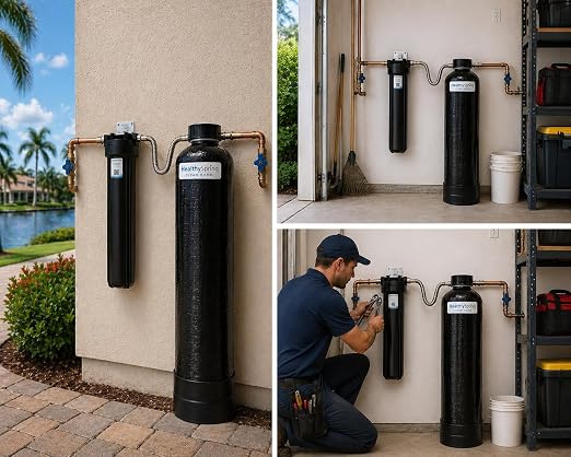 Clean Home Whole House Water Filter System – High-Capacity Carbon Filter for Chlorine & Chloramine Reduction, Up to 600,000 Gallons, Includes Pre-Filter Kit and Replacement Filter