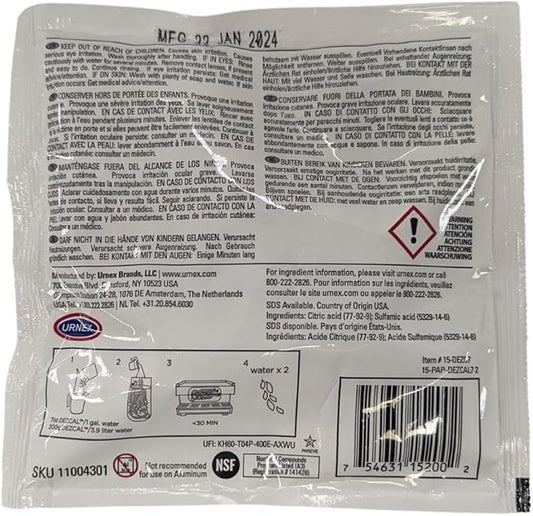 Urnex Dezcal Activated Scale Remover - 7 oz - For Use on Commercial Boilers and Heating Elements of Coffee and Espresso Equipment