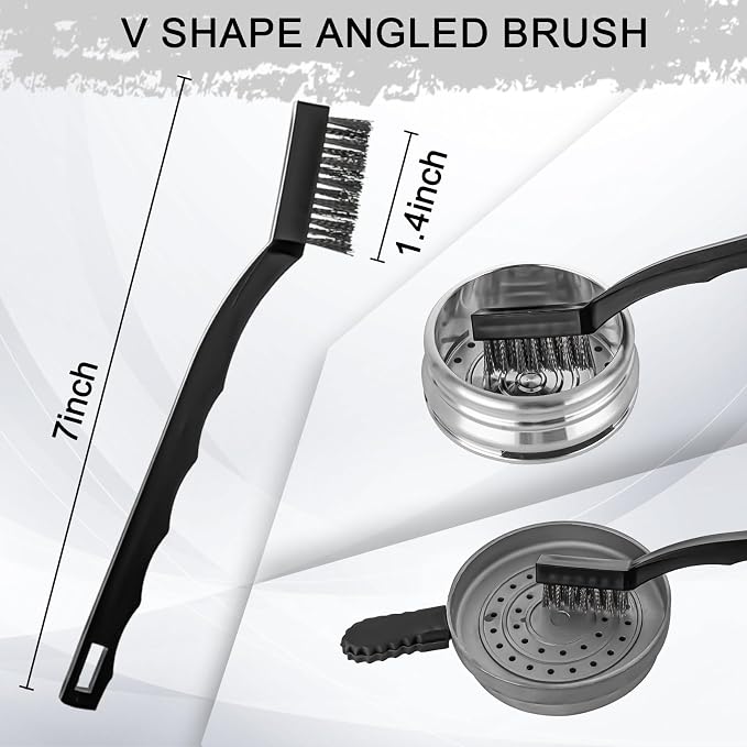 Premium Hookah Cleaning Kit - 5 Brushes, 500 Stainless Steel Beads - Hookah Bowl & Vase Cleaning Set