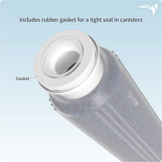 AQUATICLIFE 10-Inch Mixed-Bed Color Changing Deionization Resin Filter, RODI Reverse Osmosis DI Water Filter Replacement Cartridge