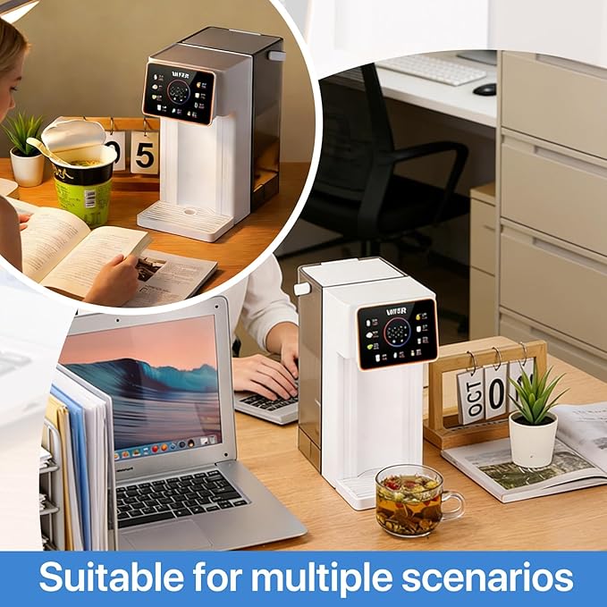 Instant Hot Water Dispenser Filter, Electric Hot Water Kettle Countertop Water Filter System, 12 Temperatures & 8 Volume Settings, Safety Lock, Hot Water Boiler Warmer for Home, Baby, Office
