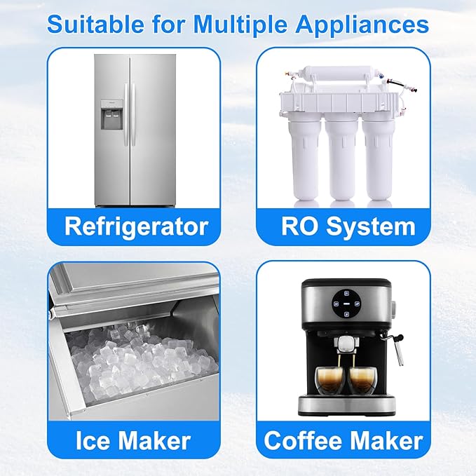 Under Sink Water Filter - Water Filter Kit and Feed Valve for Home Bar and Washbasin,Reduce Chlorine,Bad Taste&Odor,A Perfect Choice for Countertop Ice Maker,Coffee Maker and Skin Care