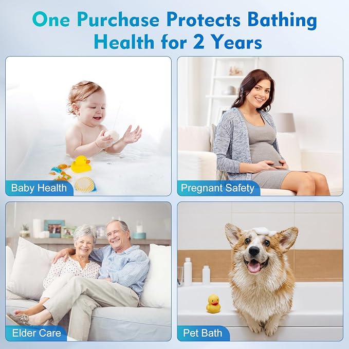 Filtered Shower Head,5 Replaceable Filter Cartridges 20+3 Stage Shower Filter for Hard Water with Vitamin C & E for Healthy Skin & Hair, Removes Chlorine, Heavy Metals & Harmful Substances