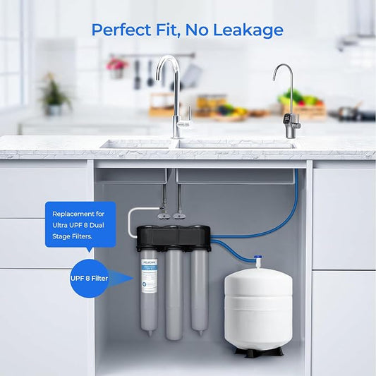 11 Plus Carbon/UPF 8 Replacement Filter, 2-Pack | Compatible with DuPure 11 Standard Carbon Filter for Platinum Pure 1-Stage & Dual Stage Drinking Water Systems