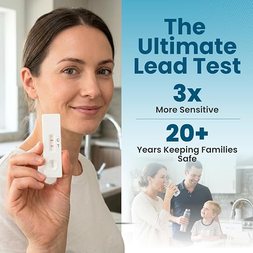 Lead Test Kit for Drinking Water – Lab-Grade Accuracy with Results in 15 Minutes – Easy DIY Test for Tap, Well & Spring Water – Detects Harmful Lead Contamination – Single Use Cassette