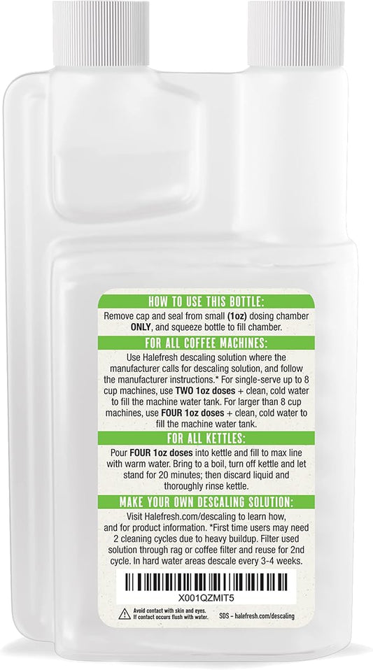 Descaling Solution Coffee Maker Cleaner - All Natural w/8+ Uses Per Bottle for Keurig, Saeco, Gaggia, Ninja and all Coffee and Espresso Maker