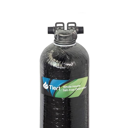 Tier1 Whole House Scale Prevention System | 900,000 Gallon TAC Conditioner | Salt-Free Descaler with Upflow Design | Hard Water Scale Control for Home Filtration