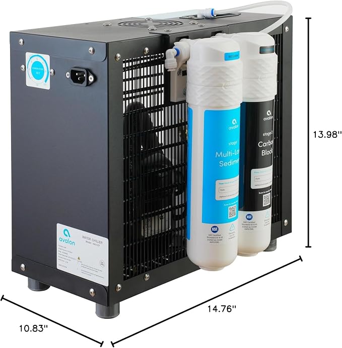 Avalon High Capacity Chiller Cooling System for Under Counter Use, Dual Filtration, NSF