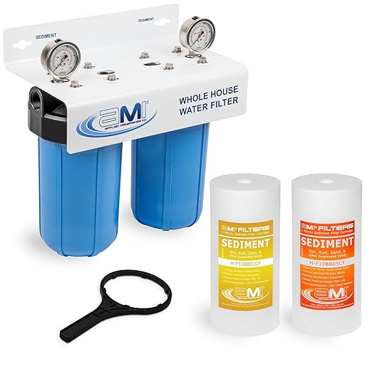 Applied Membranes Inc. 2-Stage Whole-House Water Filter System, 1-Micron and 5-Micron 4.5-Inch by 10 Fine-Sediment Filter Cartridges