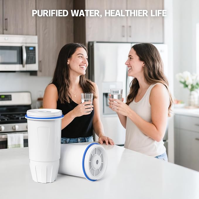 Water Filter Replacement Fit for Zero Pitcher and Dispensers ZR-001 ZR-004 ZR-017 ZS-008, Removes TDS for Pure Taste, 5-Stage Filtration System to Reduce Lead, Chlorine & PFOA/PFOS, 2 Pack, by NUTTUTO