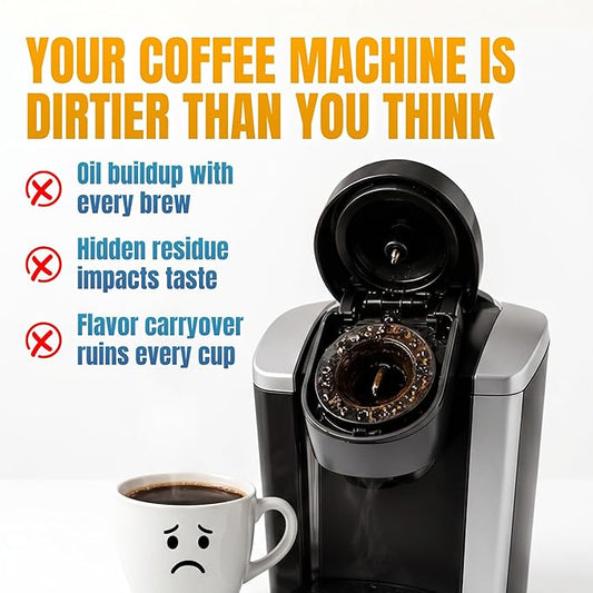 Grand Cafe Keurig Cleaning Pods (20 Pack) - K Cup Cleaner & Rinse Pods for Keurig, Descaler for Coffee Machines, Coffee Maker Descaling Kit, 1.0 & 2.0 Compatible