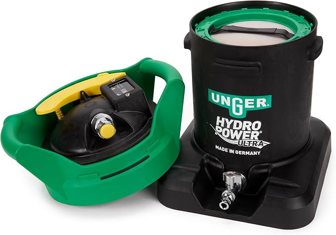 Unger Commercial HydroPower Ultra DI Tank - Pure Water for Professional Window Cleaners - Includes Deionization Resin, Small - UHP01