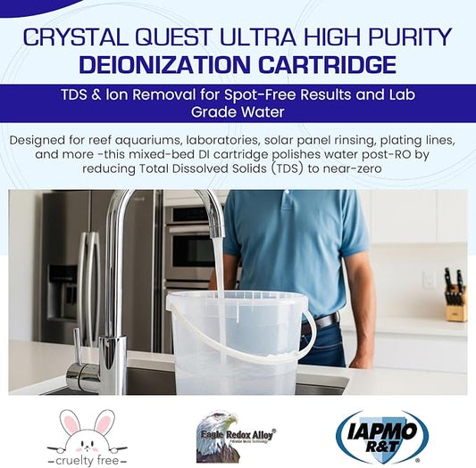 Ultra High Purity DI Resin Cartridge | 2-7/8" x 9-3/4" | Crystal Quest