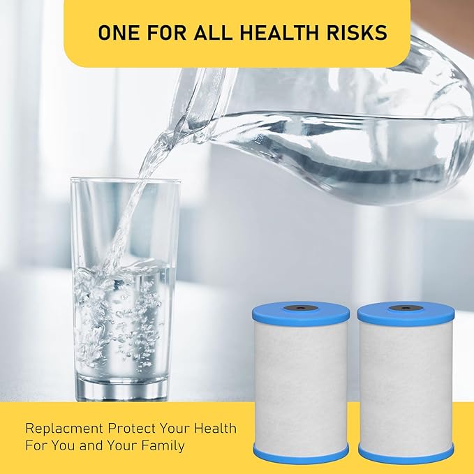 HG-CB6 CB6 Carbon Block Water Filter Replacement Compatible with Hydronix HG-CB6 Hydro Guard Filter and MP and MPC System 0.5 μ, 4.5" D x 6.5" H 2 Packs