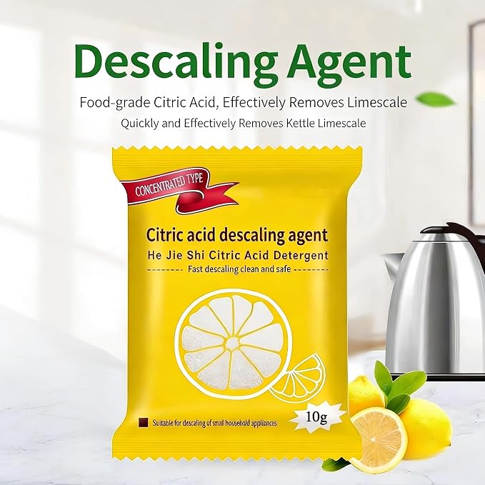Truey Citric Acid Descaling Agent,Individually Wrapped Descaler(20 packs) | Food Grade Concentrated Powder, Individually Wrapped Descalers for Kettles, Household Kitchen Appliances