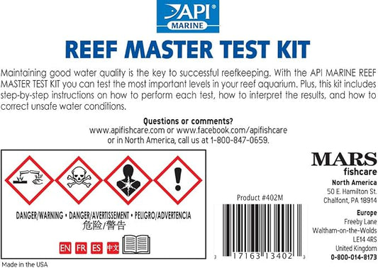 API REEF MASTER TEST KIT Reef Aquarium Water Test Kit 1-Count