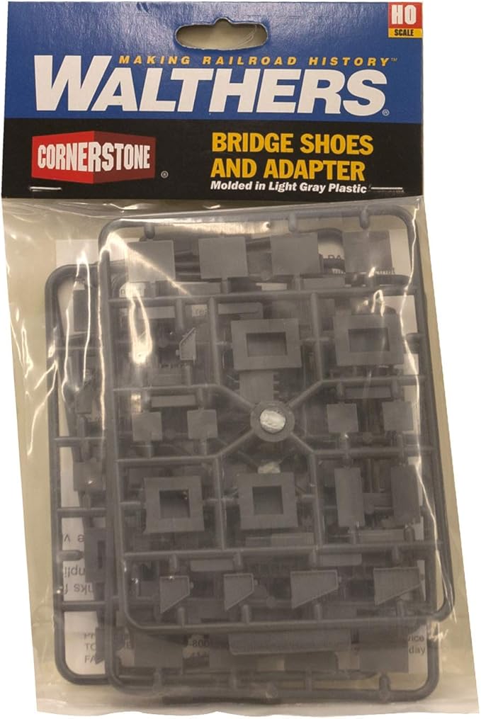 Walthers Cornerstone HO Scale Bridge Shoes & Adapters Assortment - Kit Train Collectable Train