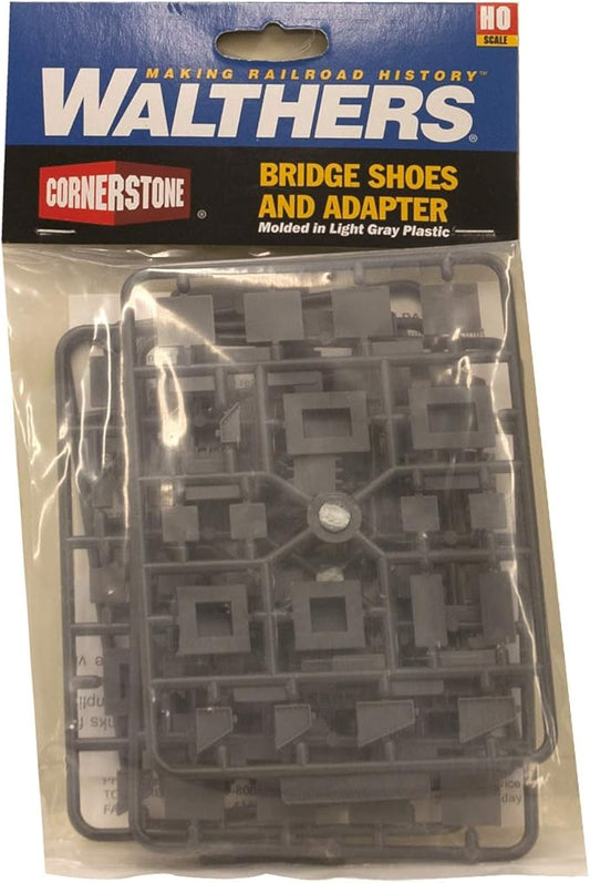 Walthers Cornerstone HO Scale Bridge Shoes & Adapters Assortment - Kit Train Collectable Train