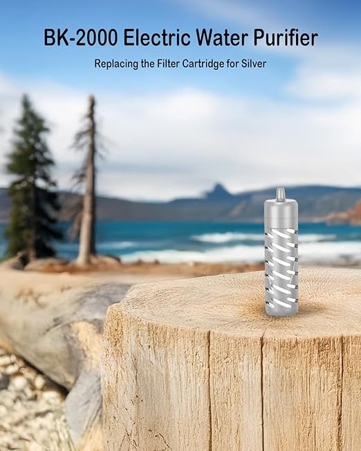 Pre-Filter Replacement Set for the BKLES BK2000 or BK3000 Electric Portable Camping Water Filter - Silver Color