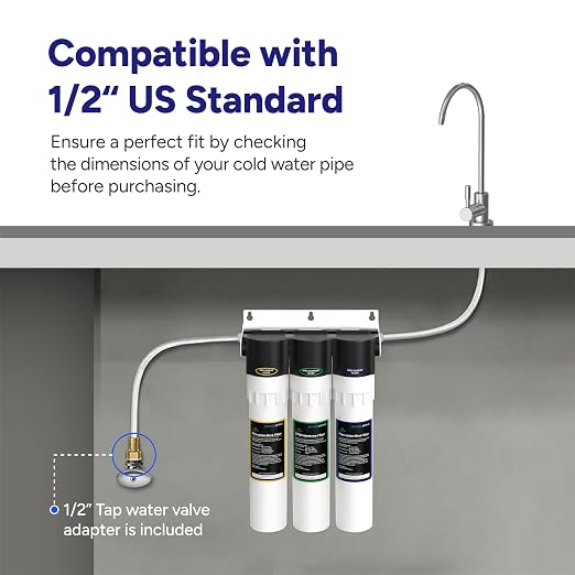 Pureal 3-Stage Under Sink Reverse Osmosis Water Filtration System with Stainless Steel Faucet, Reduces TDS for Cleaner, Great-Tasting, Auto Shut-Off Valve, Easy Install, Made in Korea (PPU-1100RO)