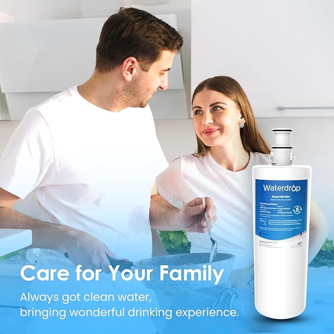 Waterdrop 3US-AF01 Under Sink Water Filter, Replacement for Standard Filtrete® 3US-AF01, 3US-AS01, Aqua-Pure AP Easy C-CS-FF, WHCF-SRC, WHCF-SUFC, WHCF-SUF, NSF/ANSI 42 Certified, 3 Pack