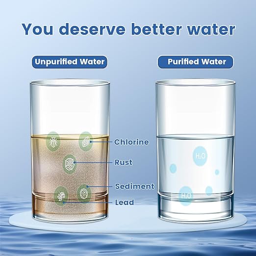 Vortopt Replacement Filter for T5 Faucet Water, 3-6 Months Lifetime, Reduces Chlorine, Taste and Odor (2 Pack) | Reduces Chlorine, Taste and Odor (2 Pack)