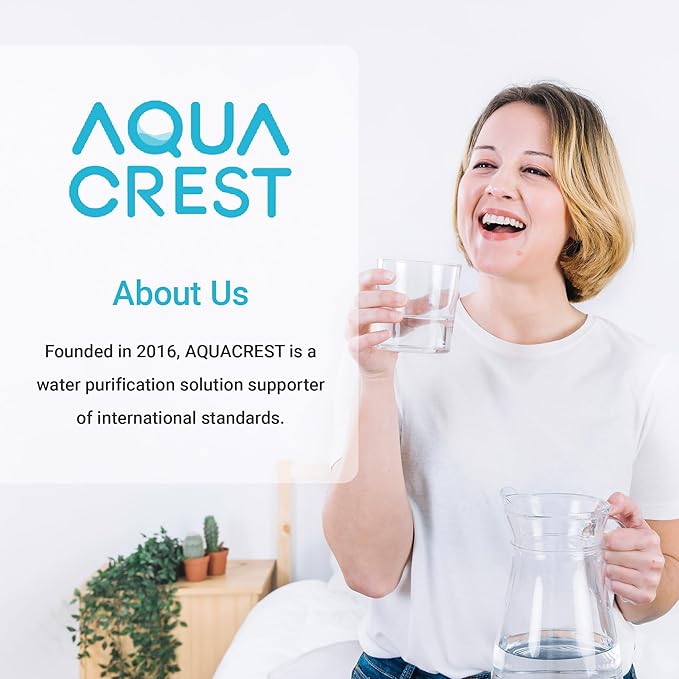 AQUA CREST PF-AL Alkaline Water Filter Replacement for Waterdrop® Pitchers | Replacement for Waterdrop® Pitcher and Dispenser & PF-AL Filter, Reduces PFOA/PFOS, Chlorine, Last Up to 100 Gallons, 3 Pack