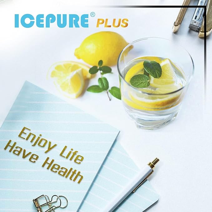 ICEPURE PLUS NSF53&42 Refrigerator Water Filter Replacement for Whirlpool 4396508 4396510, Everydrop EDR5RXD1, Filter 5, 4392857, WF285 PNL240V 4396918 9010 WF-NL300 WF-L500 RWF0500A RWF0500AH 4PACK