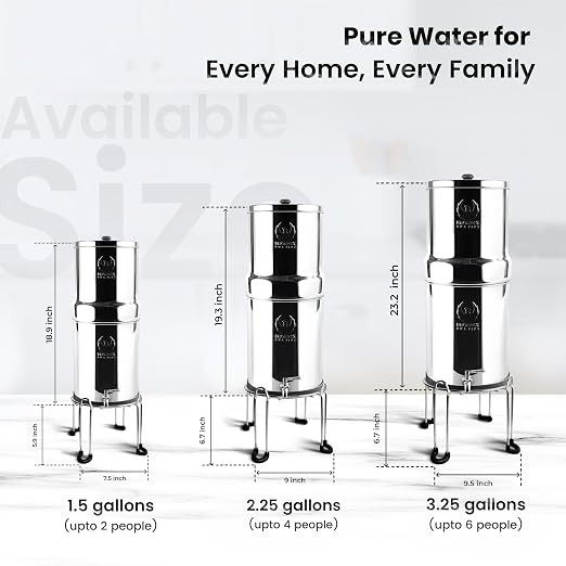 Phoenix Gravity 3.25G Water Filter System with Steel Stand & Carbon Filters
