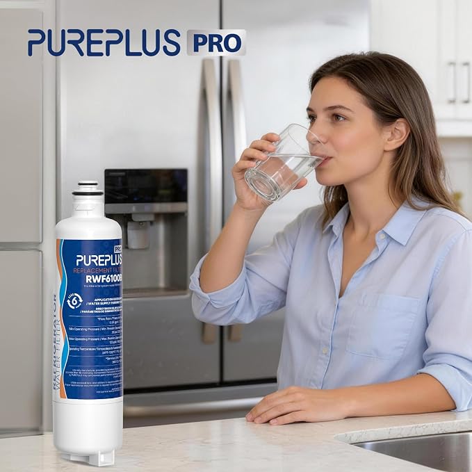 PUREPLUS BORPLFTR50 Replacement for Bosch 11025825 Ultra Clarity Pro Refrigerator Water Filter, Compatible with 12033030, 12028325,11025825, BORPLFTR55, WFC100MF, B36CT80SNS, B36CL80ENS, 2Pack