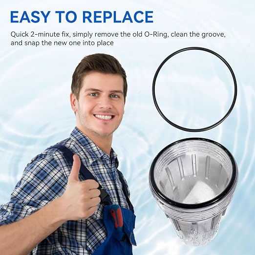 AO-WH-LG-OR O-Ring Replacement for AO Smith Whole House Water Filter 5.48 Inch 14 Cm Diameter Fits Most Housings Made for 4.5 Inch Filters, Fix Leaks & Improve Seal, 3 Pack