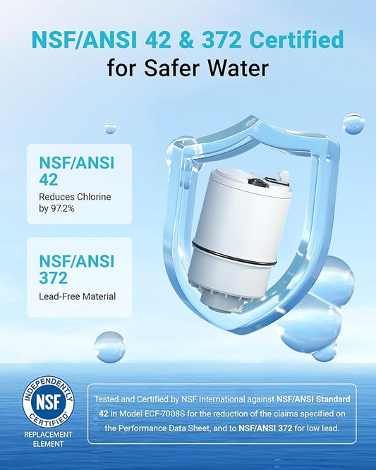 AQUA CREST CF08B Faucet Filter, Compatible with All PUR® Plus Faucet Filtration System, Replacement for RF-3375®, NSF 42 Certified, 9-Month, 900-Gallon, 3 Pack