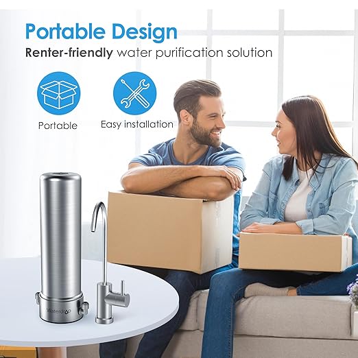 Waterdrop BS13 Under Sink Water Filtration System with Dedicated Faucet | Reduces PFAS, PFOA/PFOS, Chlorine, Bad Taste & Odor, NSF/ANSI 42 Certified, 6 Stage Stainless Steel, No Drilling Required
