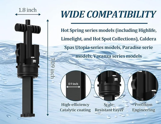 Salt Water chlorination System Cartridge Replacement for Spas & Hot Tubs/Hot Spring Highlife/Limelight,Chlorine-Generating Filter for Gentle,Soft Fresh Water to Helps Combat Dry Eyes&Itchy Skin, 3Pack